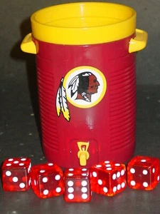 NFL Washington Redskins Dice Cup & Dice, NEW - Picture 1 of 1