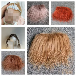 Accessories For Reborns Doll Handrooted Doll Wigs Tibetan Lamb Mohair Wool Curly - Picture 1 of 55