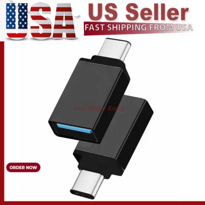 Lot  USB-C 3.1 Male to USB A Female Adapter Converter OTG Type C Android Phone - Image 1 of 4