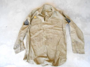 RARE 1940'S WW2 SIZE 15 X 34 US ARMY WOOL SHIRT INFANTRY GAS FLAP PATCH MILITARY - Picture 1 of 8
