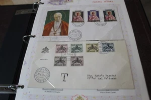 VATICAN FDC COLLECTION IN BINDER 1954 -1959 S/S AIRS 36 CACHETED COVERS SEE PICS - Picture 1 of 21