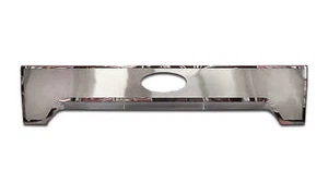 Brushed Stainless Tailgate Plate w/Polished trim for 2018 F-150 w/Oval Ford Logo - Picture 1 of 2