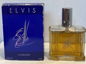 Vtg Elvis Cologne 2.5 Fl Oz / 74 ml Splash With Box Elvis Presley
