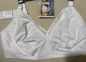 M&S BODY COOL COMFORT COTTON MIX FULLCUP BRALETTE INNER Support In WHITE 36H - Picture 1 of 12