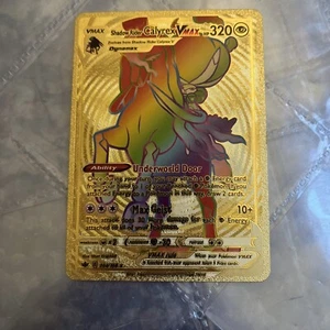 Shadow Rider Calyrex VMAX 204/198 Regenbogen HP320 Gold Folie Fan Kunst Vitrine - Bild 1 von 2