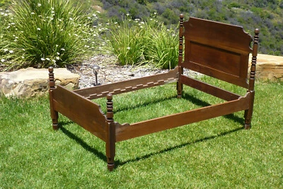 Antique Bed 3/4 150 years old Virginia Hardwood - Image 1 of 4