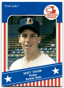 1991 PROCARDS CAROLINA LEAGUE ALL-STARS SCOTT TAYLOR DURHAM BULLS #CAR3