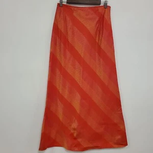 VTG Jessica Mcclintock Womens Y2K A Line Maxi Skirt Size 10 Red Maximalist Artsy - Picture 1 of 12