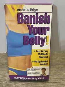 Omen's Edge Banish Your Belly ( VHS 2000) Michelle Stanten, Omrns Edge - Picture 1 of 4