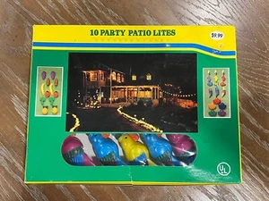 Vintage Bird Parrot 10 Party Patio Lites Lights Blow Mold Plastic RV Camping - Picture 1 of 17