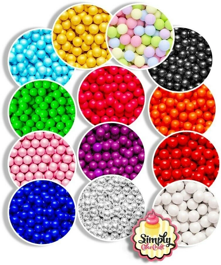 Chocolate Sprinkles Balls 10mm Cake Decoration Tasty Colourful Cupcake Toppings - Image 1 of 1