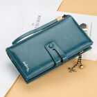 Women's Clutch Leather Wallet Handbag Card Holder Long Purse Phone Bag Case Gift
