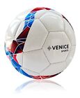 VENICE SPORTS Soccer Ball Size 4 Youth SoccerBalls White/Red/Blue Outdoor Indoor