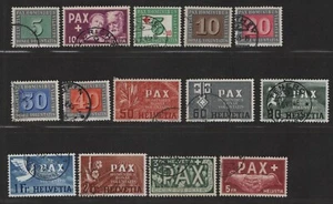 Schweiz Sc#293-305, B145 gebraucht VF, Komplettset, Cv. $ 806 - Bild 1 von 2