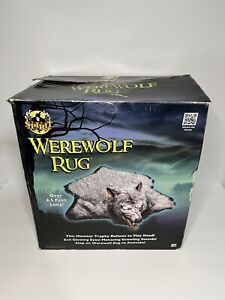 Spirit Halloween Growling Werewolf Rug Light Up Eyes Sensors On Rug Tested W/box