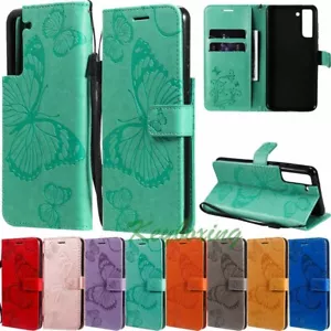 For Samsung S21 S20 S7 S8 S9 S10 Plus Wallet Card Holder Flip Leather Case Cover - Picture 1 of 37