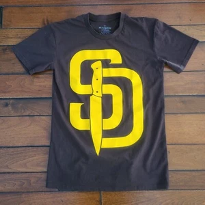 DEADVIEW San Diego T-Shirt Herren M Padres Stab braun gelb - Bild 1 von 8