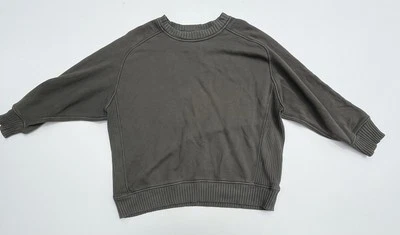 Moletom Aerie feminino gola redonda Down to Earth verde oliva, tamanho médio - Imagem 1 de 4