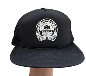 Vintage Trucker Netz Mütze American Veterans of WWII schwarz Einheitsgröße - Bild 1 von 6