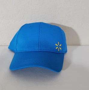 Walmart Adult Blue Baseball Hat Cap Adjustable Yellow Spark Employee Uniform - Picture 1 of 3