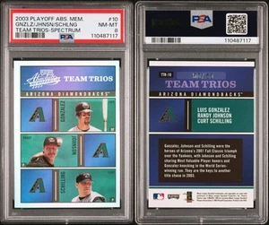 2003 PLAYOFF ABSOLUTE #10 Luis Gonzalez/ Randy Johnson/ Curt Schilling #50/50 - Picture 1 of 1