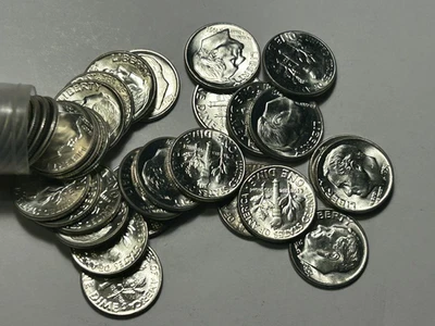 Rollo de monedas de diez centavos S Bu Roosevelt 1949/50 monedas/rollo afilado Foto 1 de 3