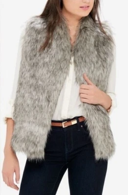 Chaleco Peludo The Limited de Piel Sintética Talla XS S Gris Lujoso Mobwife Nuevo con Etiquetas Nuevo Foto 1 de 4