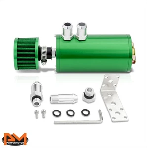 Tanque de captura de aceite de motor de aluminio de 5,5""X2,4"" tanque de lata + filtro de aire 140 ml verde - Imagen 1 de 6