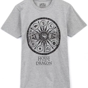 House Of The Dragon Mens Symbols Heather T-Shirt NS6900 - Picture 1 of 6
