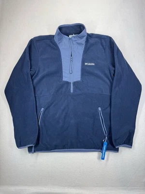 Columbia Hombre Sequoia Grove 1/2 Cremallera Vellón Azul Pequeño Nuevo con Etiquetas $60 Leer Foto 1 de 4