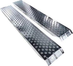 VOUNOT Loading Ramps, 2 Steel Ramps Heavy Duty for Van, Lawnmower, Unfoldable - Picture 1 of 7