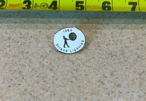 1989 STRAND LIGHTING -- Vintage Pinback -- 1" x 0.75" - Picture 1 of 2