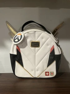 2018 SDCC Overwatch White Angel With Golden Wings Loungefly Mini Backpack - New - Picture 1 of 9