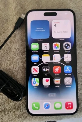 iPhone 14 Pro Max 128GB Unlock Black Excellent Condition 96% Battery Health - Image 1 of 4