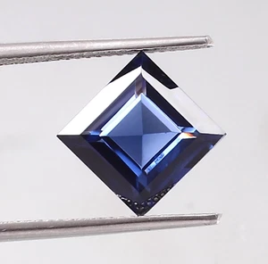 AAA Ceilán Zafiro Azul Suelto Corte Princesa Piedra Preciosa Corte Calidad Genuina 9 MM - Imagen 1 de 4