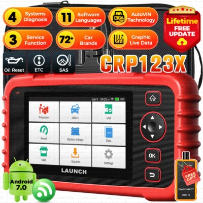 LANZAMIENTO CRP123X OBD2 Escáner ABS Lector de Código SRS Comprobar Motor Coche Herramienta de Diagnóstico Foto 1 de 4