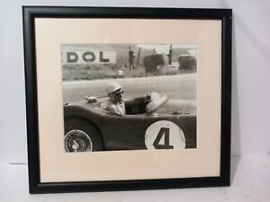 Stirling Moss Driving In The Rheims 12 Hour Race 1953 Framed Photo 
