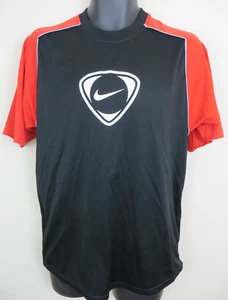 Maglia Calcio Uomo Nike Maglia Calcio Nero Retro Maglia Maglia 39/41 Medium M - Foto 1 di 5