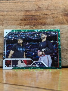 2023 Topps Update #'d /499 City Swap Luis Arraez Pablo Lopez #US302 Green Foil 