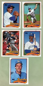 Milwaukee Brewers ~ Lote de tarjetas de error trasero incorrecto Topps 1989 ~ ENVÍO GRATUITO - Imagen 1 de 2