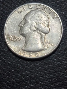 RARE 1980 D QUARTER DOLLAR D FILLED MINT DOUBLE DIE MARK ERROR COIN - Picture 1 of 2