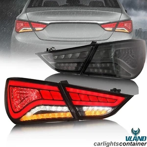 VLAND SMOKED FULL LED Tail Lights For Hyundai Sonata 6th Gen Sedan 2011-2014 New - Picture 1 of 9
