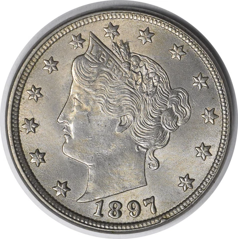 1897 Liberty Nickel RPD Choice BU Uncertified #303 Cover