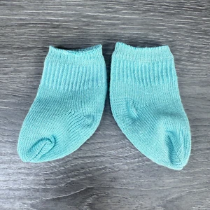 American Girl Pair Of Socks For 18" Dolls Ankle Socks Turquoise G2913 - Picture 1 of 6
