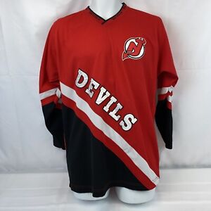 NEW JERSEY DEVILS JERSEY Youth Large 16-18 SCOTT STEVENS MIGHTY MAC Hockey VTG