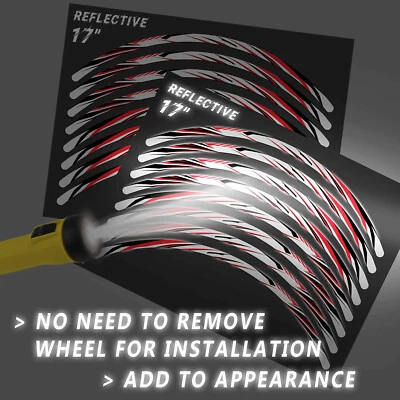 ADESIVO ARO REFLEXIVO SH12 vermelho 17 polegadas para Suzuki SV1000 S 03 04 05 06 07 - Imagem 1 de 4