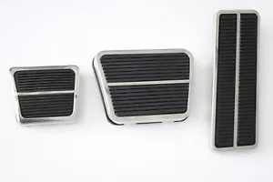 71-72 Chevy C10 Truck Deluxe Gas, Brake & Emergency Pedal Pads w/Stainless Trim - Bild 1 von 12