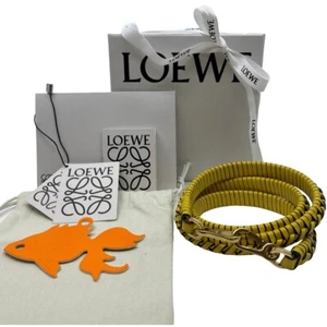 Authentic LOEWE Braid Shoulder Strap For LOEWE Bags Yellow Leather #36636307 - Picture 1 of 9