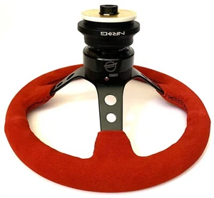 NRG SHORT HUB QUICK RELEASE STEERING WHEEL RRB HONDA 97-01 PRELUDE - Picture 1 of 5