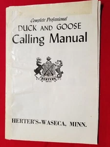 Herters Duck and Goose Calling Manual. 31 Pages. - Picture 1 of 3